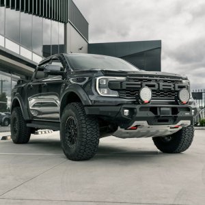 Ford Ranger Raptor Front Bumper - Rival 4x4 - Aluminum w/Winch Mount and Recovery Points - `24-`26